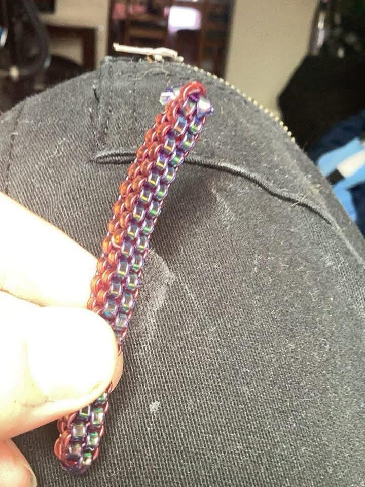 Box Stitch handmade bracelet